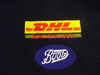 embroidered dhl and boots logos